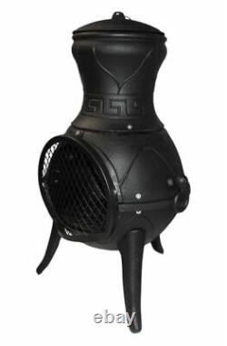 Solid Cast Iron Chimenea Patio Heater Garden Heater Multi Fuel Chimenea Fire Pit