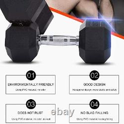 Sporteq Hex Dumbbells Gym Weights Cast Iron Rubber Encased Non Slip 1-40kg