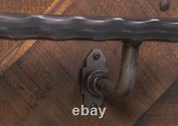 Stair hand rail, industrial, Bannister, handrail & brackets, cast iron, vintage