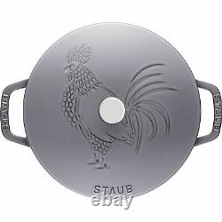 Staub Cast Iron 3.75 Qt Essential French Oven with Rooster Lid