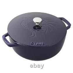 Staub Cast Iron 3.75 Qt Essential French Oven with Rooster Lid