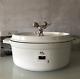 Staub Cast Iron 5.75 Quart Coq au Vin Cocotte Dutch Oven, White NEW