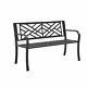 Steel Garden Bench 3 Seater Outdoor Patio Park Seating Furniture Home Seat