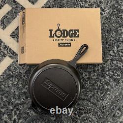 Supreme x Lodge 10 Cast Iron Skillet Black SS22 (L8SKSUP) One Size Brand New