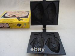 Taiyaki machine Cast Iron Taiyaki waffle 2 Home use Japan Made New Gas Only