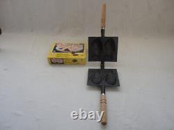 Taiyaki machine Cast Iron Taiyaki waffle 2 Home use Japan Made New Gas Only