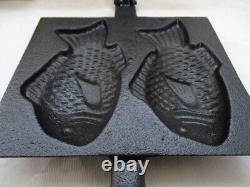 Taiyaki machine Cast Iron Taiyaki waffle 2 Home use Japan Made New Gas Only