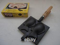 Taiyaki machine Cast Iron Taiyaki waffle 2 Home use Japan Made New Gas Only