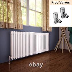 Traditional 3 Column Radiator Cast Iron Style Vintage Rads 600x1415 With Valves