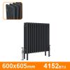 Traditional 4 Column Radiator Cast Iron Style Central Heating Rads Anthracite