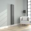 Traditional Cast Iron Style Flat Panel Oval Column Radiator Anthracite Valve