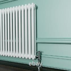 Traditional Radiator Double 2 Column Cast Iron Vintage Rads White 600 x 1190 mm