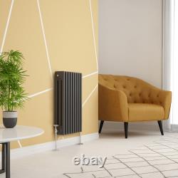 Traditional Radiators Double Triple Horizontal Anthracite Grey Cast Iron Style