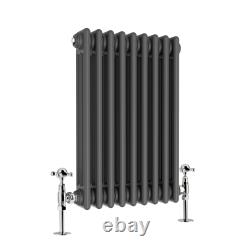 Traditional Radiators Double Triple Horizontal Anthracite Grey Cast Iron Style