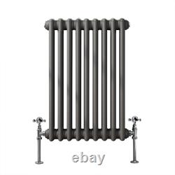 Traditional Radiators Double Triple Horizontal Anthracite Grey Cast Iron Style