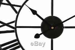Traditional Vintage Style Iron Wall Clock Roman Numerals Home Decor Gift Round