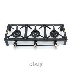 Triple Burner LPG Gas Cooker Cast Iron Boiling Ring 15 Kwith Camping, Catering