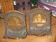 VINTAGE 1950's SHIP CAST IRON BRONZE NEW ENGLAND MUTUAL LIFE INSURANCE BOOKENDS