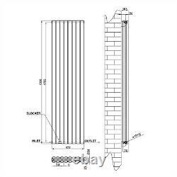 Vertical Horizontal Designer Radiator Oval Column Tall Upright Heating Rads UK