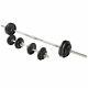 Viavito 50kg Cast Iron Standard Barbell & Dumbbell Weight Set with Collars