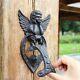 Vintage Cast Iron Owl Door Knocker Gate Handle Latch Home Decorative Ornate Bird