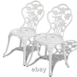 Vintage Garden Chairs French Style Furniture Metal Bistro Patio Cast Iron Set 2