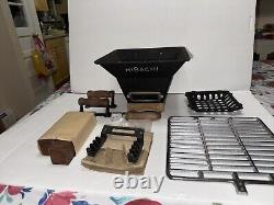 Vintage Hibachi Cast Iron 10 X 10 Charcoal Camping BBQ