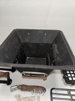 Vintage Hibachi Cast Iron 10 X 10 Charcoal Camping BBQ