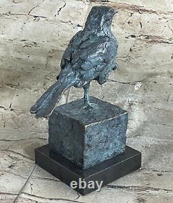 Vintage Pigeon or Dove Cast Iron Metal Bronze Gold Painted Figurines Hot Cast