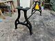 Vintage industrial cast iron Table legs machinist base stand for Dining table