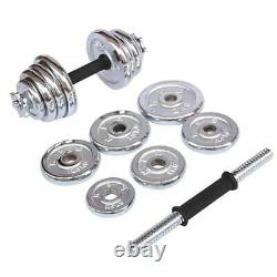 Viper 20kg Cast Iron Adjustable Dumbbell Set Hand Weight Lifting CHROME + Box
