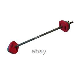 W8LAND 20kg Studio Barbell Weight Set and 12KG Cast Iron Kettlebell