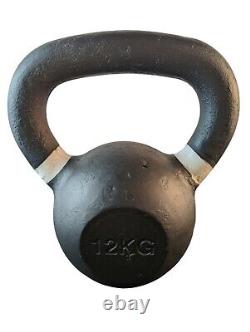 W8LAND 20kg Studio Barbell Weight Set and 12KG Cast Iron Kettlebell