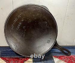 WAGNER Sidney O Arc Straight 10A Cast Iron Skillet Fully Restored