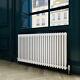 White Traditional Radiator Cast Iron Double 2 Column Vintage Rads With Valves