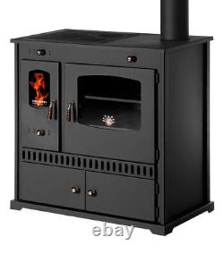 Wood Burning Coocking stove with Cast Iron Top Plate Perfect Eco -7 kw EcoDesign