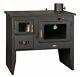 Wood Burning Cooker Cast Iron Top Oven Cooking with Boiler Solid Fuel 16 kw