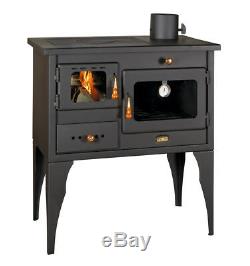 Wood Burning Cooking Stove Cast Iron Top Plate 10 kW Log Burner Oven fireplace