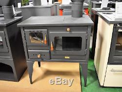 Wood Burning Cooking Stove Cast Iron Top Plate 10 kW Log Burner Oven fireplace