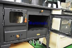 Wood Burning Cooking Stove + FREE Heatexchanger Cast Iron Top 10kw Prity Oven