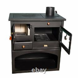Wood Burning Cooking Stove with Cast Iron Top Solid Fuel Cooker 10 kw Prity 1P34