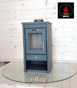 Wood Burning/Multi Fuel Stove 7-11 kW Fireplace Log Burner Top Flue Compact size