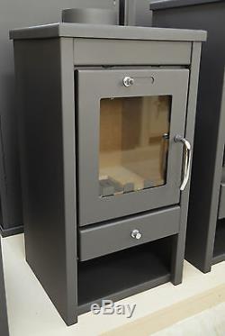 Wood Burning Stove 7 kW Solid Fuel Fireplace Log Burner Small Size BImSchV2