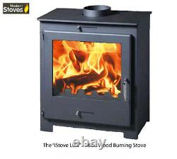 Wood Burning Stove Contemporary 18kw iStove Lux Wood Burner Multifuel GREY