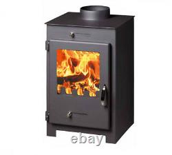 Wood Burning Stove Fireplace Burner Log Solid Fuel Top Flue 5 kw Bora Lux