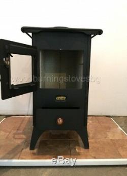 Wood Burning Stove Fireplace Cast Iron Top Multi Fuel Retro Prity Mini 5 kw