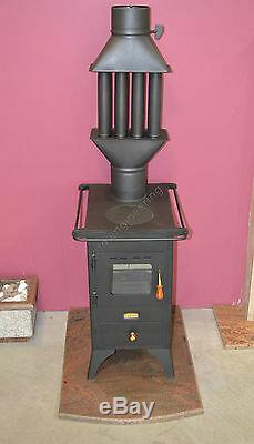 Wood Burning Stove Prity Mini 5 kW with a Cast Iron Top Fireplace Option Granite