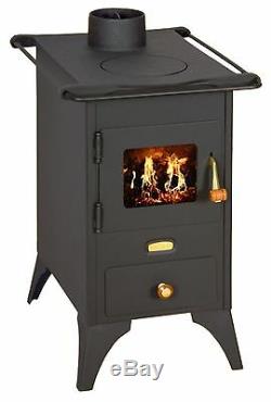 Wood Burning Stove Retro Cast Iron Plate Log Burner Fireplace Mini 5kw PRITY NEW