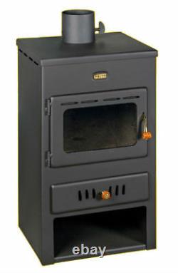 Wood Burning Stove With Back Boiler Fireplace Multi Fuel Prity K1W8 8+4kw