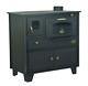 Wood burning cooking stove with oven direct heating PROMETEY cast iron top